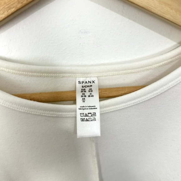 Spanx Dolman 3/4 Sleeves Perfect Length Crewneck Sweatshirt Size Small - Picture 5 of 8